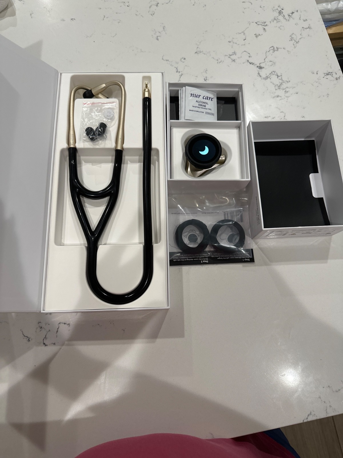 EKO CORE 500 Digital Stethoscope | champagne| ECG | 40X Amplification | Box