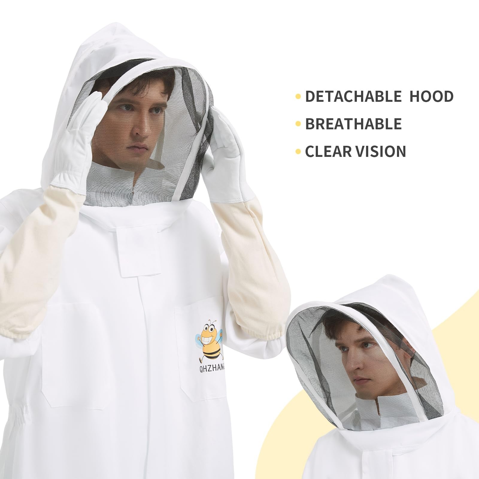 bee keeper suit for Men Women Sting Proof, kids Polycotton Beekeeping Suits B…