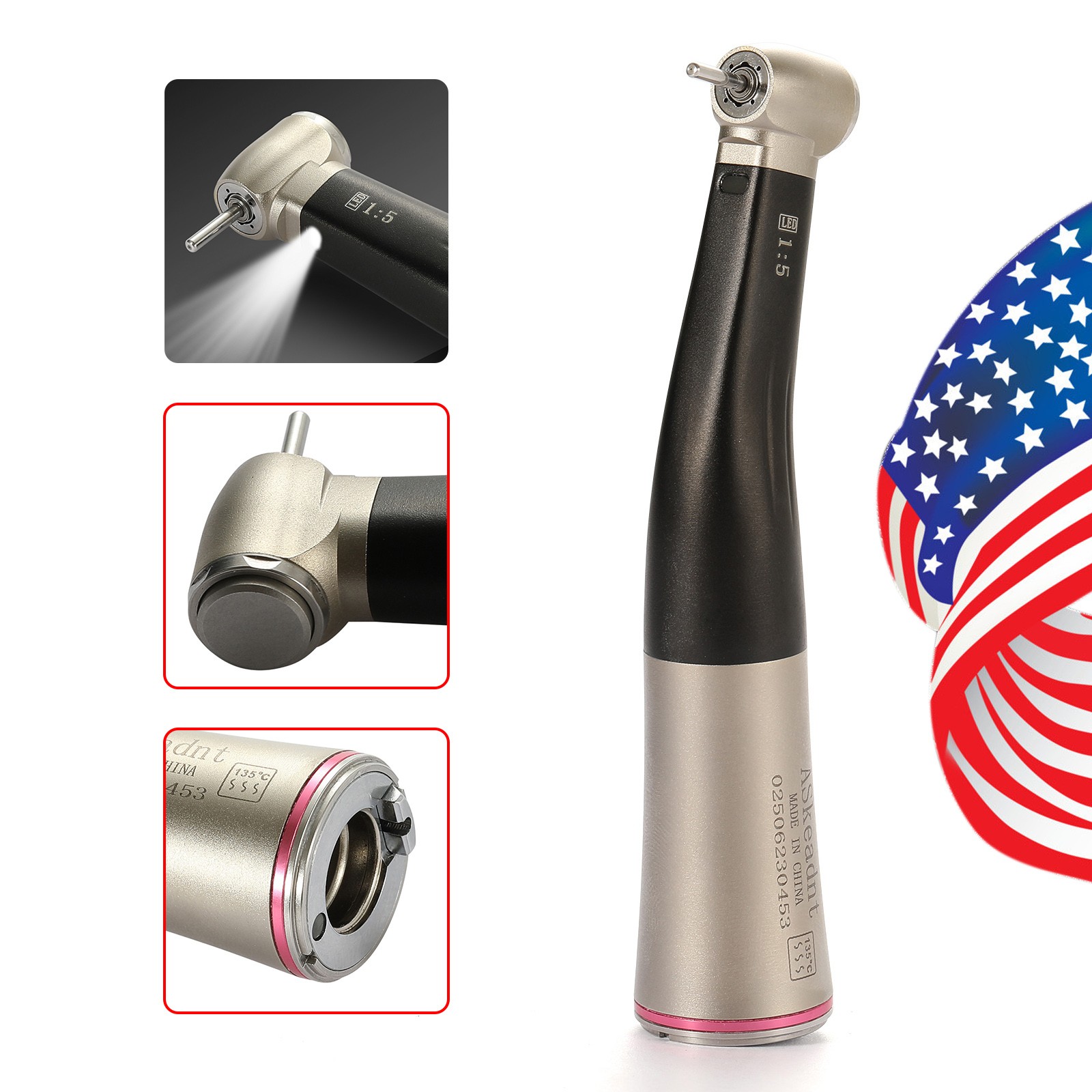 Dental Handpiece Spare Part 1:5 Cartridge for Standard Head 1:5 LED Contra Angle