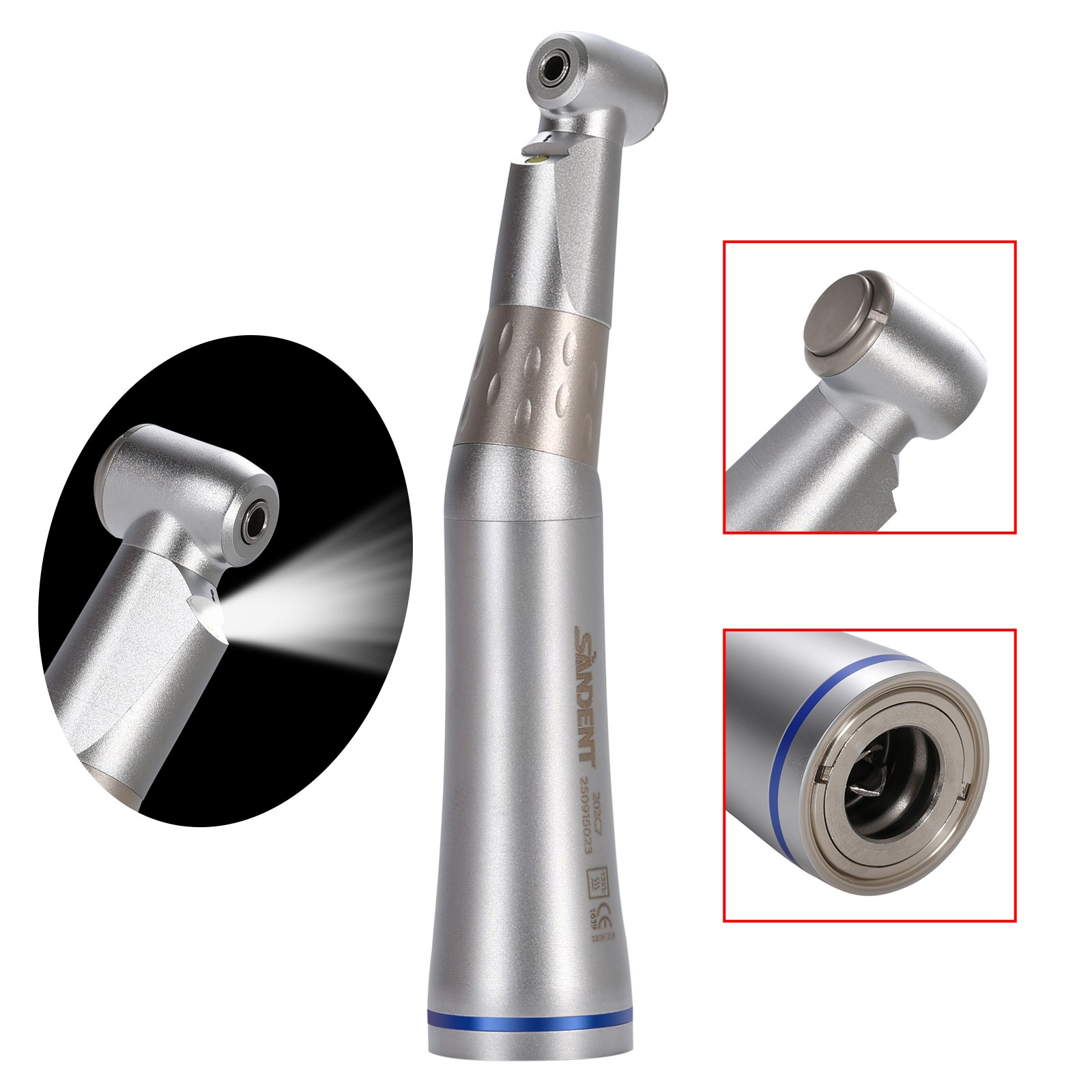 Dental 1:1 LED E-generator Fiber Optic Handpiece Contra angle Inner