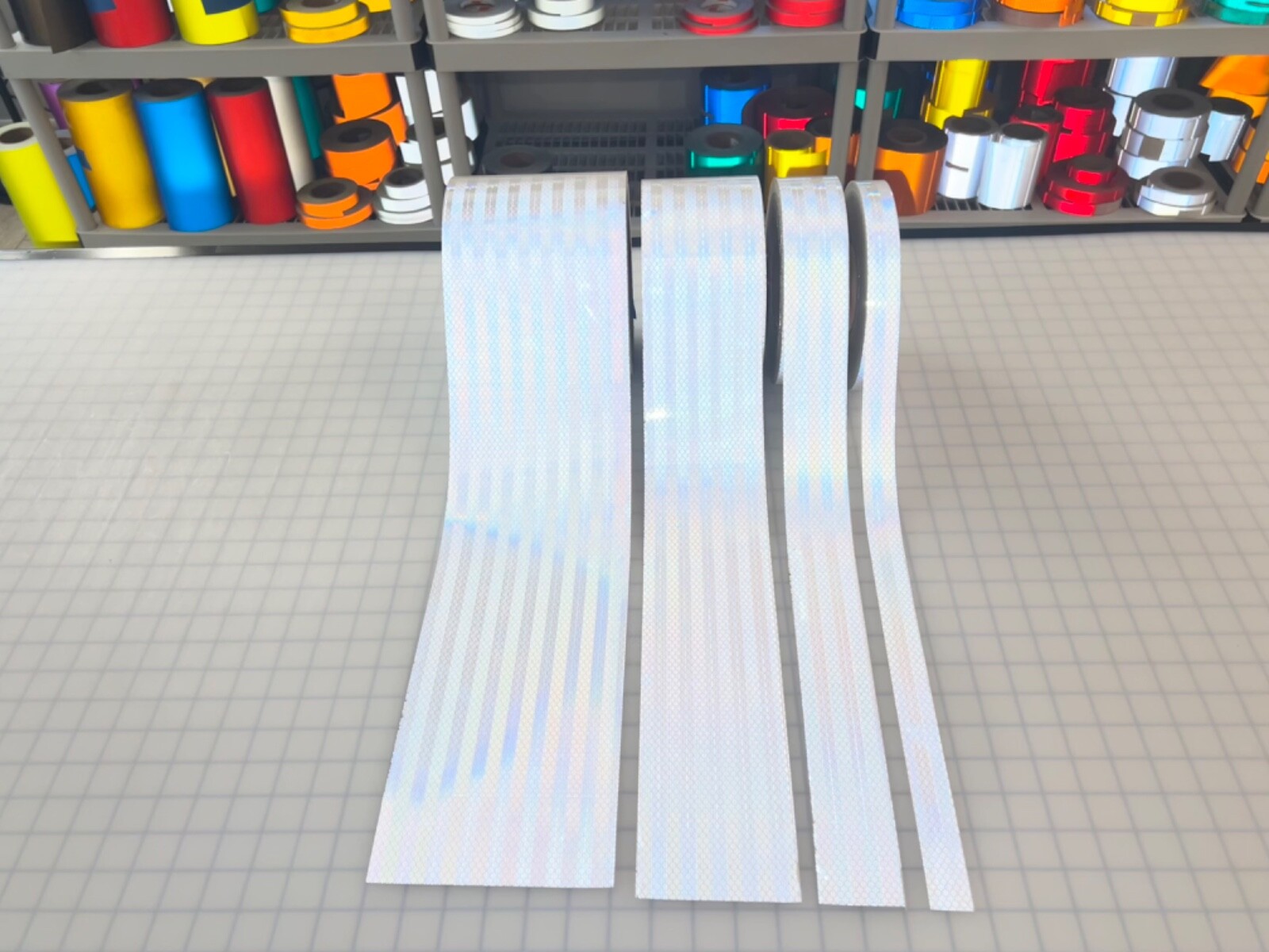 White Reflective Tape 3M 3930 (1″, 2″, 4″, 6″) HIP Air Backed Micro Prismatic
