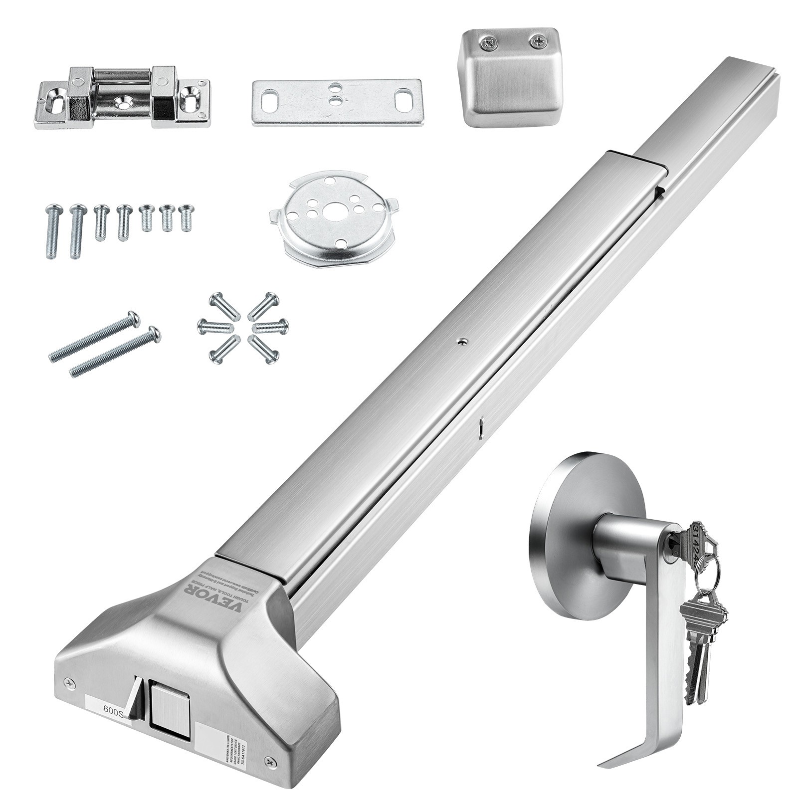 VEVOR Push Bar Door Locks Stainless Steel Panic Bars for Exit Doors with Lever
