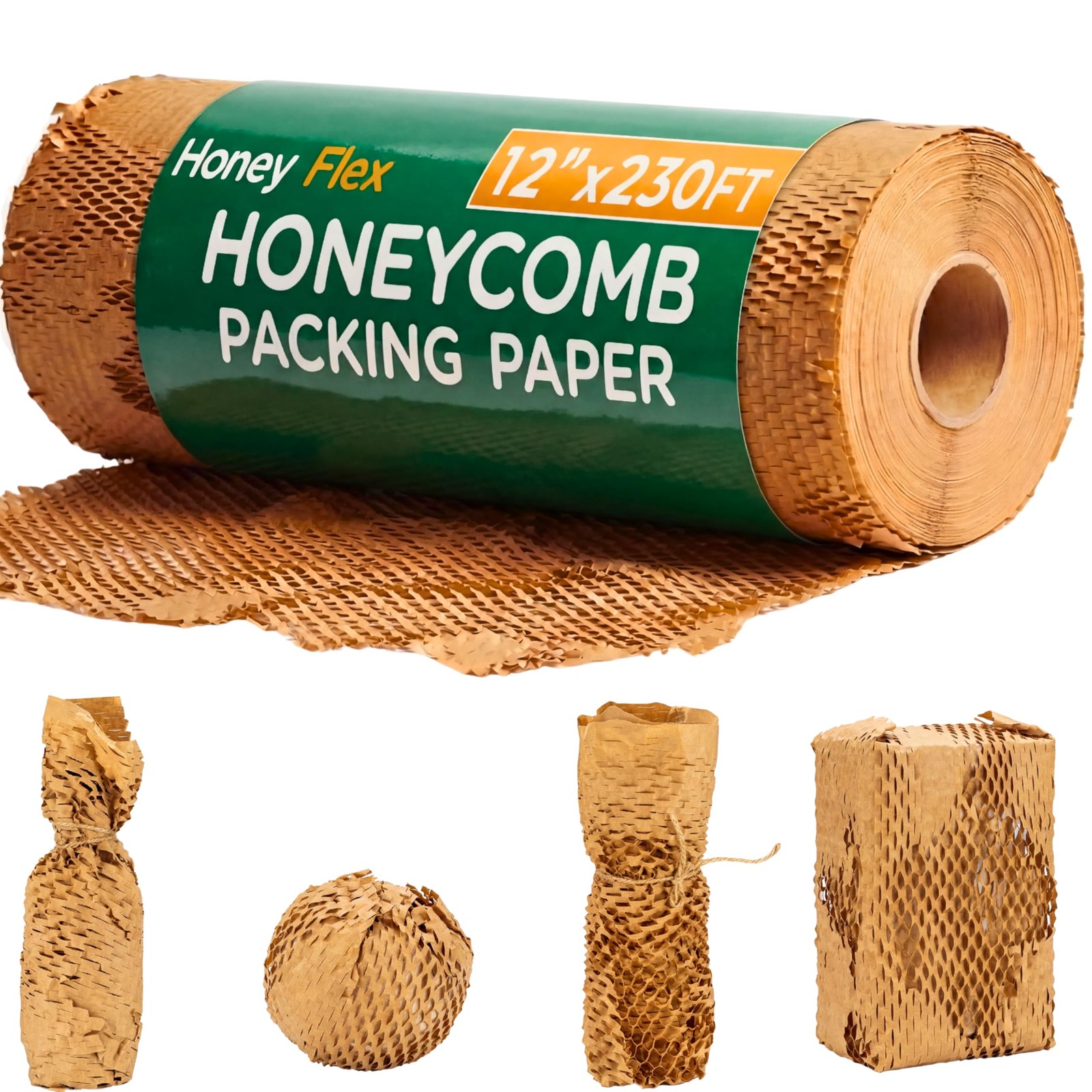 Honeycomb Packing Paper 12″ x 230ft Roll, 12 Inch x 230 Feet, Brown