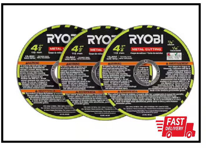 Ryobi 4-1/2 in. Metal Cutting Wheel (3-Piece)