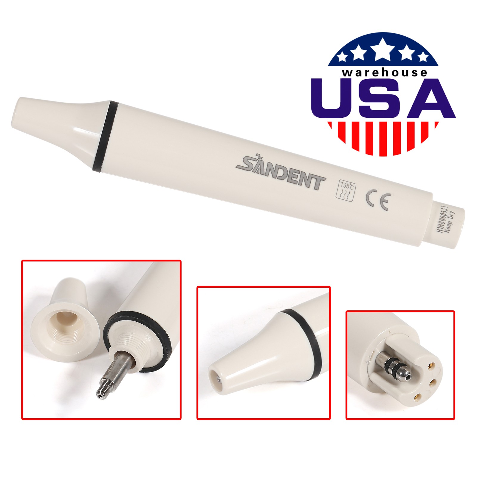 Ultrasonic Piezo Scaler Handpiece HW-3H HW-5L LED Fit EMS DTE SATELEC Woodpecker