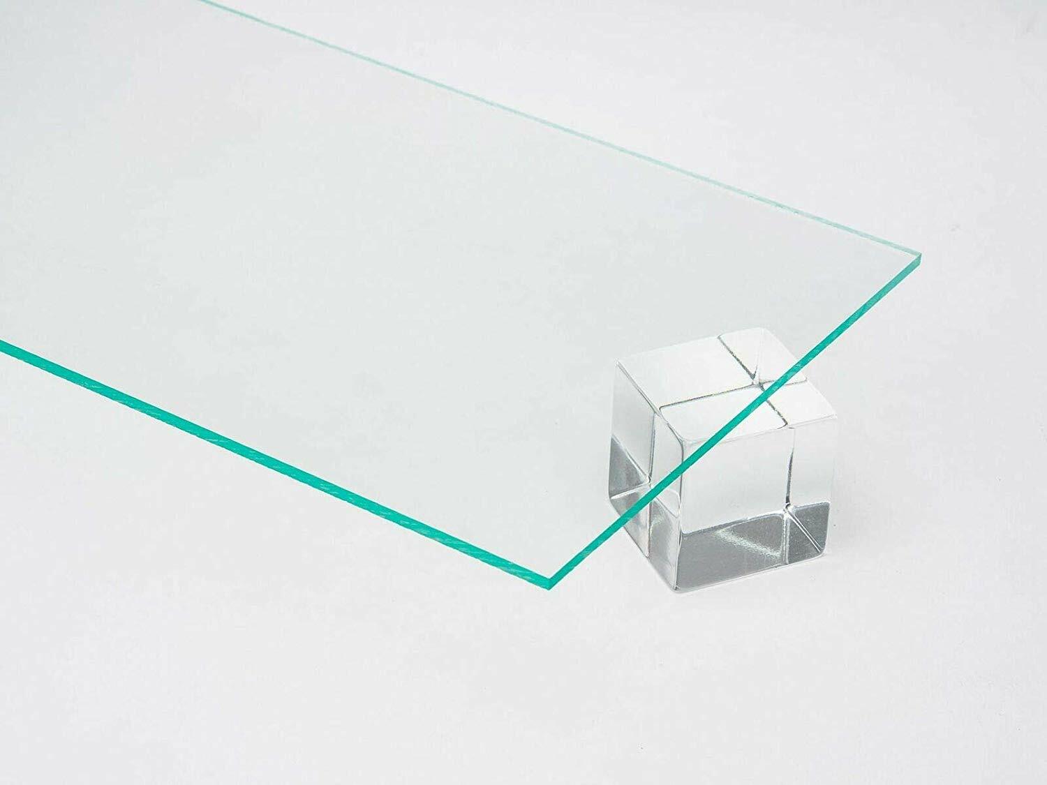 1/8″ (0.118″) Green Edged Clear Acrylic Plexiglass Sheet 24″x12″ Cast 3mm Thick