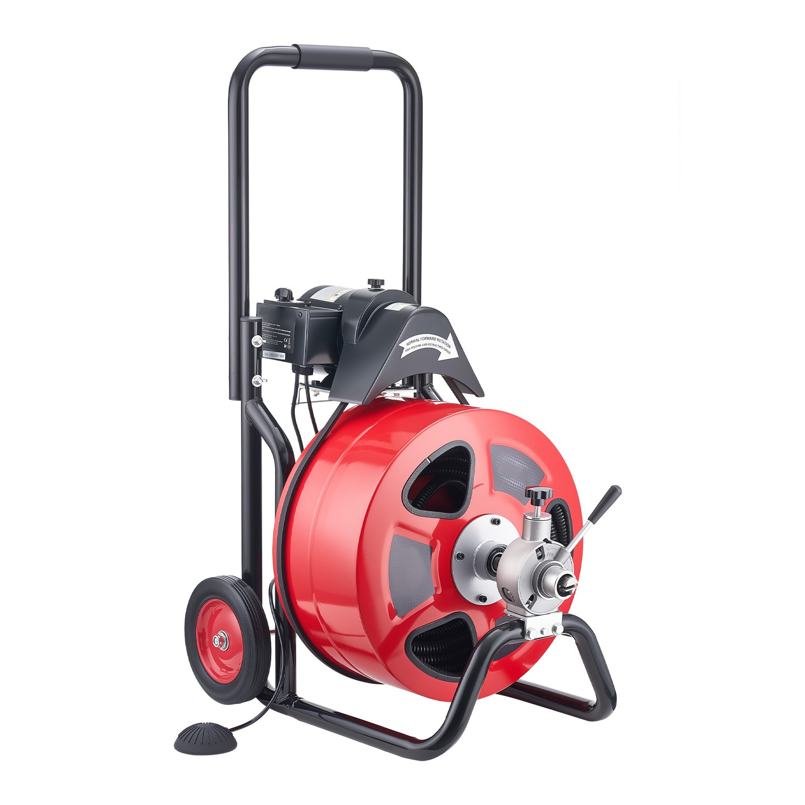Uimoso Electric Drain Auger Machine with 100 FT x 3/4 In Cable and Auto Feed