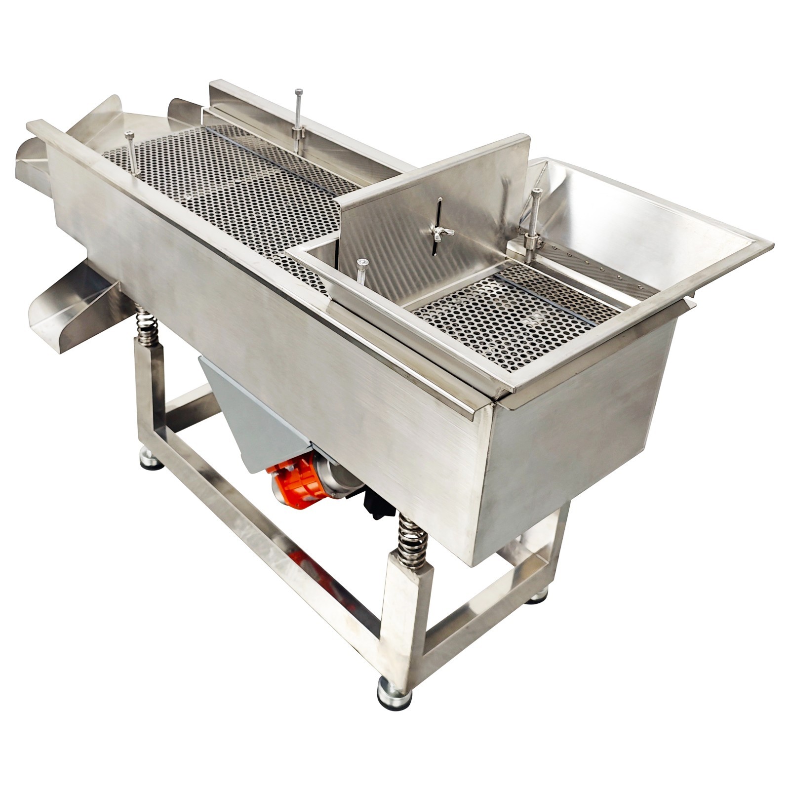 110V Stainless Steel Linear Vibrating Screen Electric Three-layers Linear Sieve