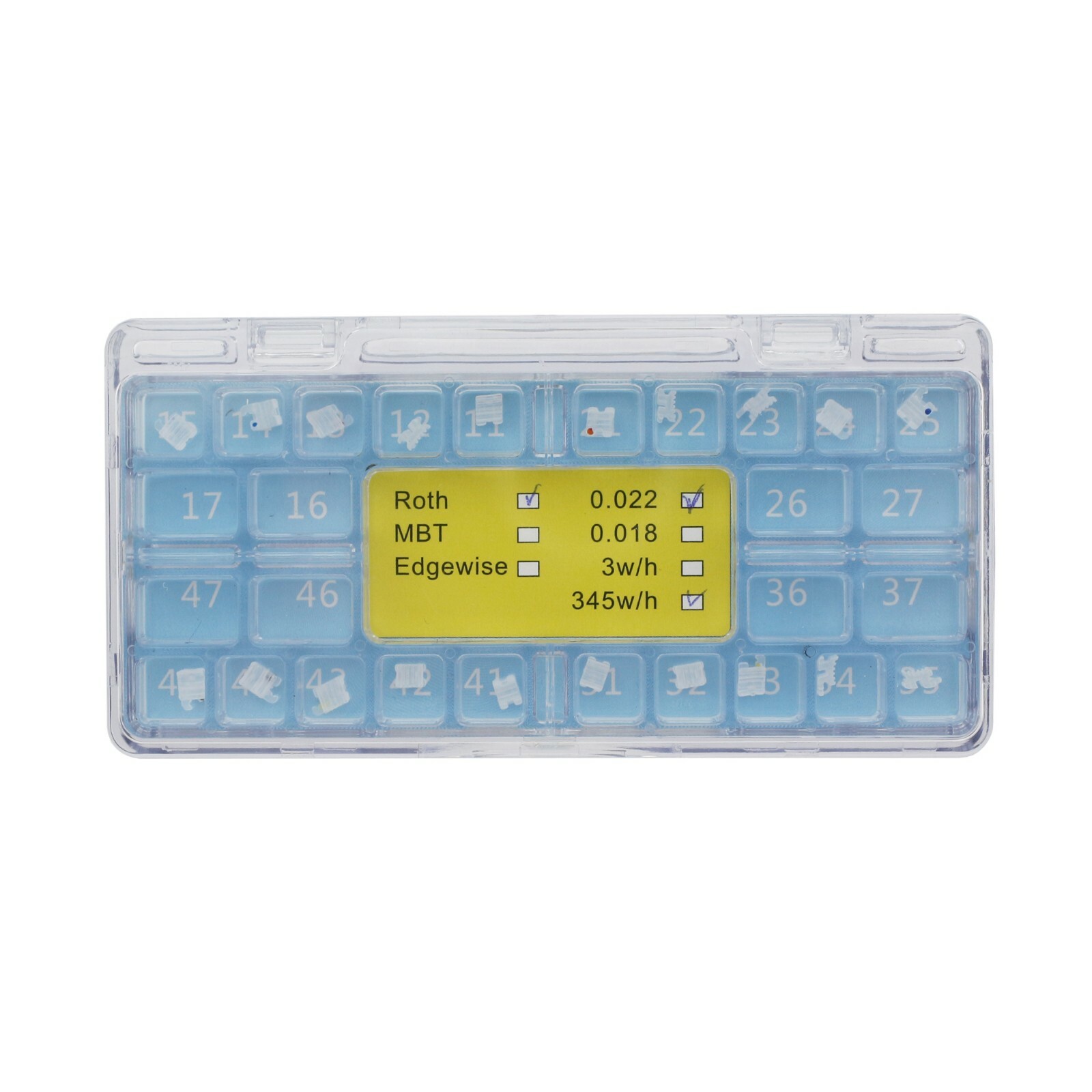 Dental Ortodoncia Braces Orthodontic Ceramic Brackets Clear Roth 0.022 345 Hook