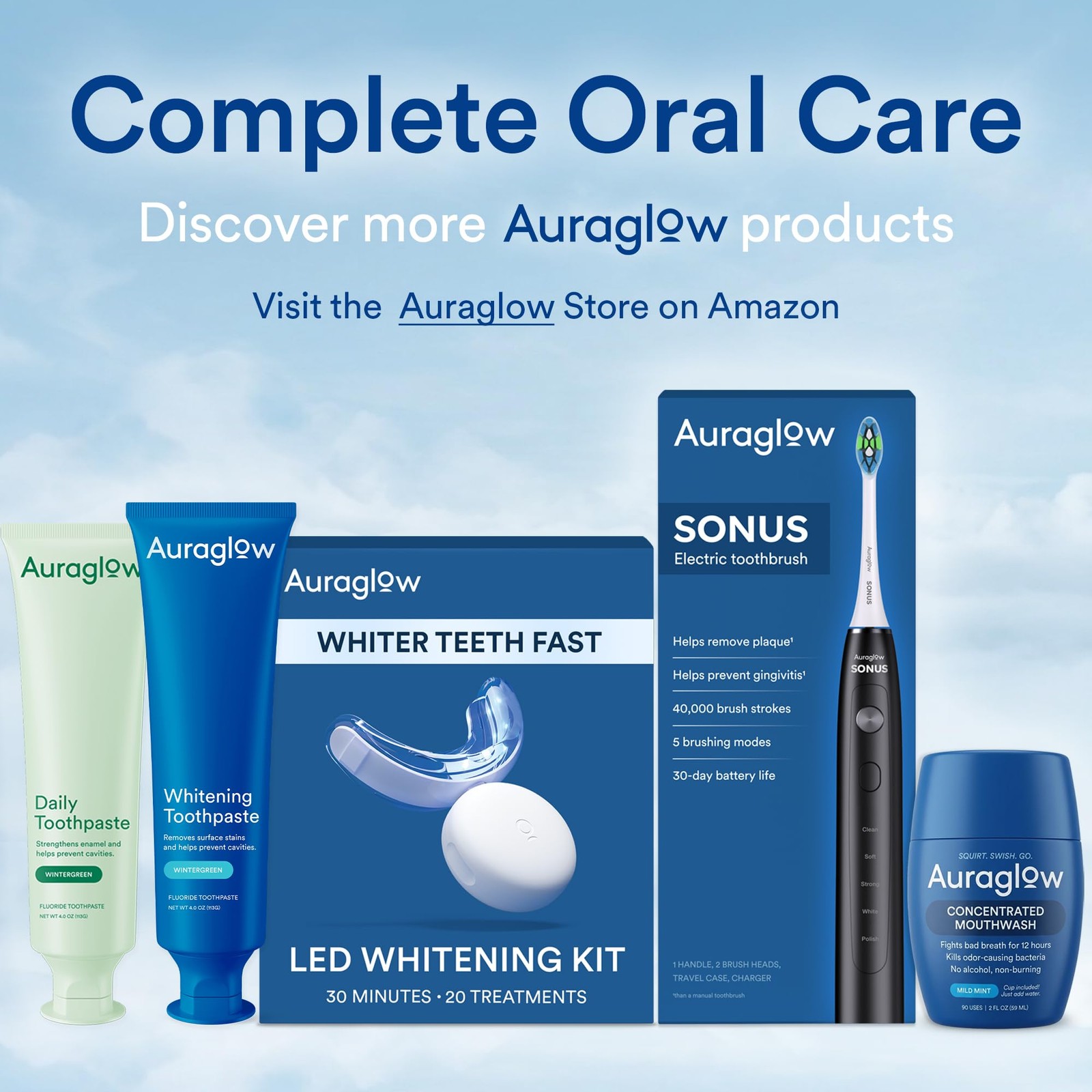 Auraglow 44% Teeth Whitening 0.5 Fl Oz (Pack of 1), Gel