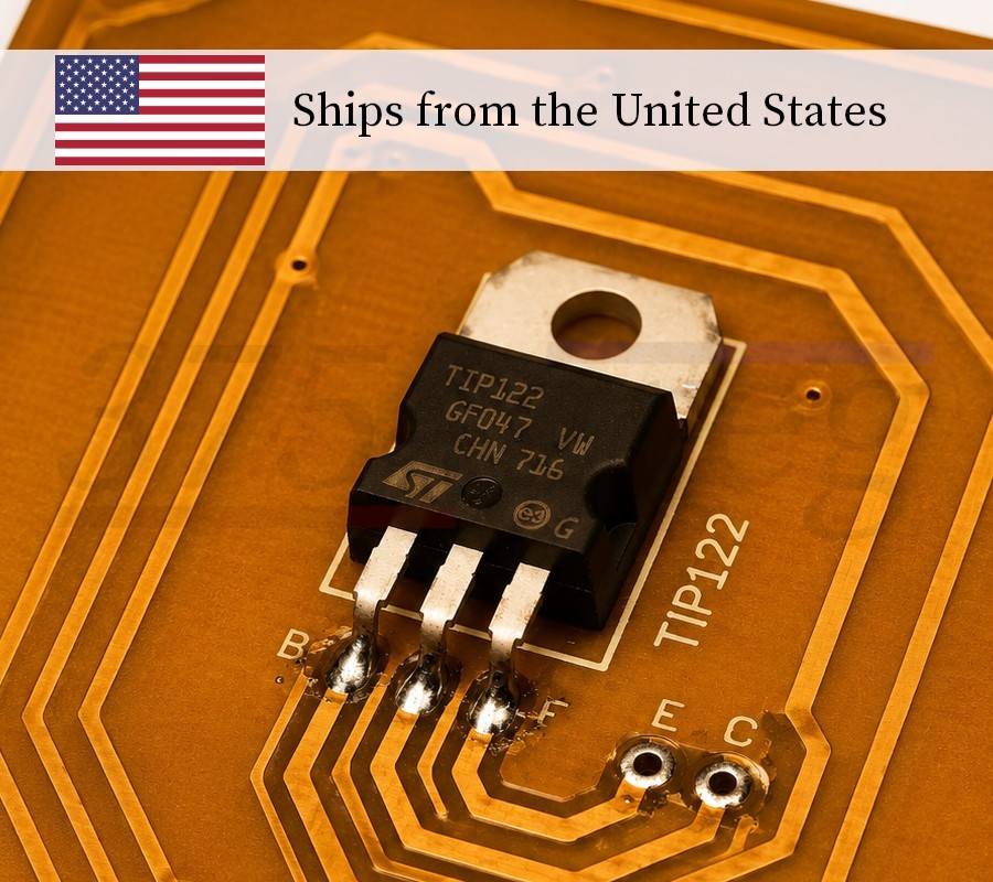 4pcs – TIP122 – 100V 5A NPN Darlington Transistor – TO-220 – STMicroelectronics