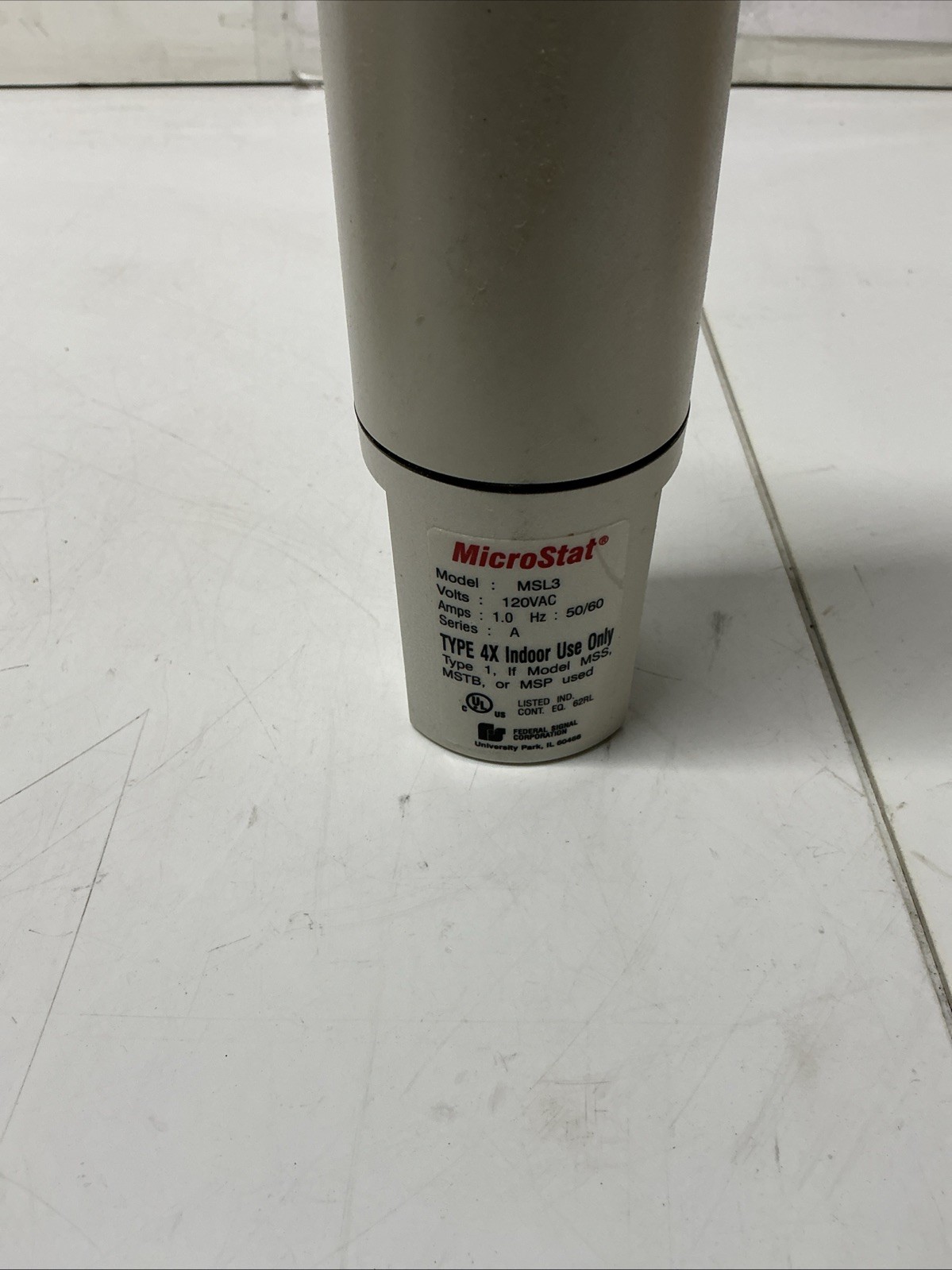Federal Signal MicroStat MSL3-120 Tower Light 120V W-201S
