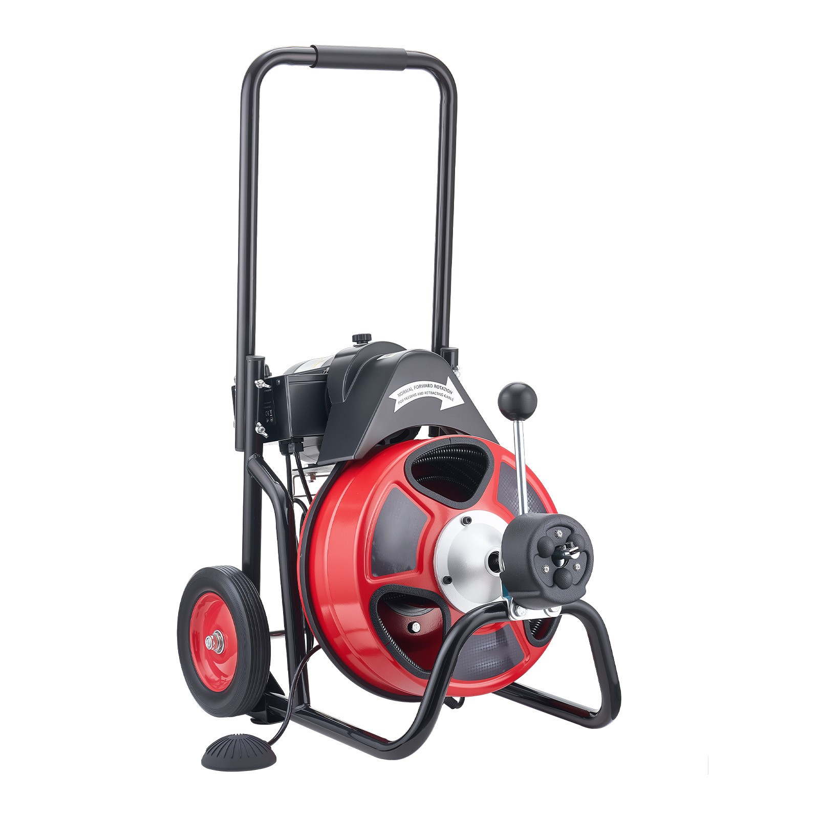 VEVOR Drain Cleaner Machine Electric Drain Auger 75FT x 1/2 In Auto Feed