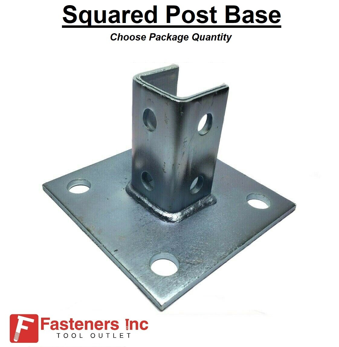 Square Post Base 1-5/8″ Unistrut B-Line Channel Strut Mount #4774 P2072ASQ EG