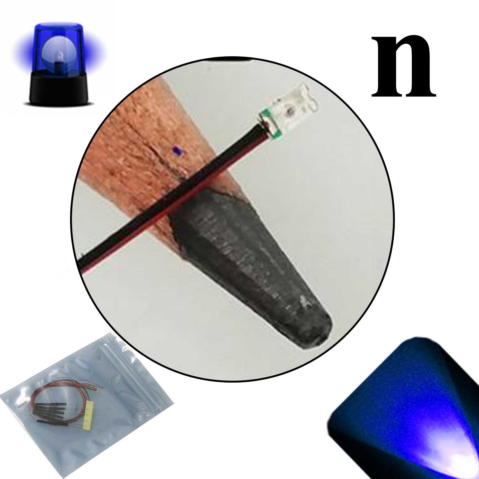 20 x 12v 0606 0603 Blue Nano Flashing SMD Pre-Wired LED Light Blinking 9v 18v