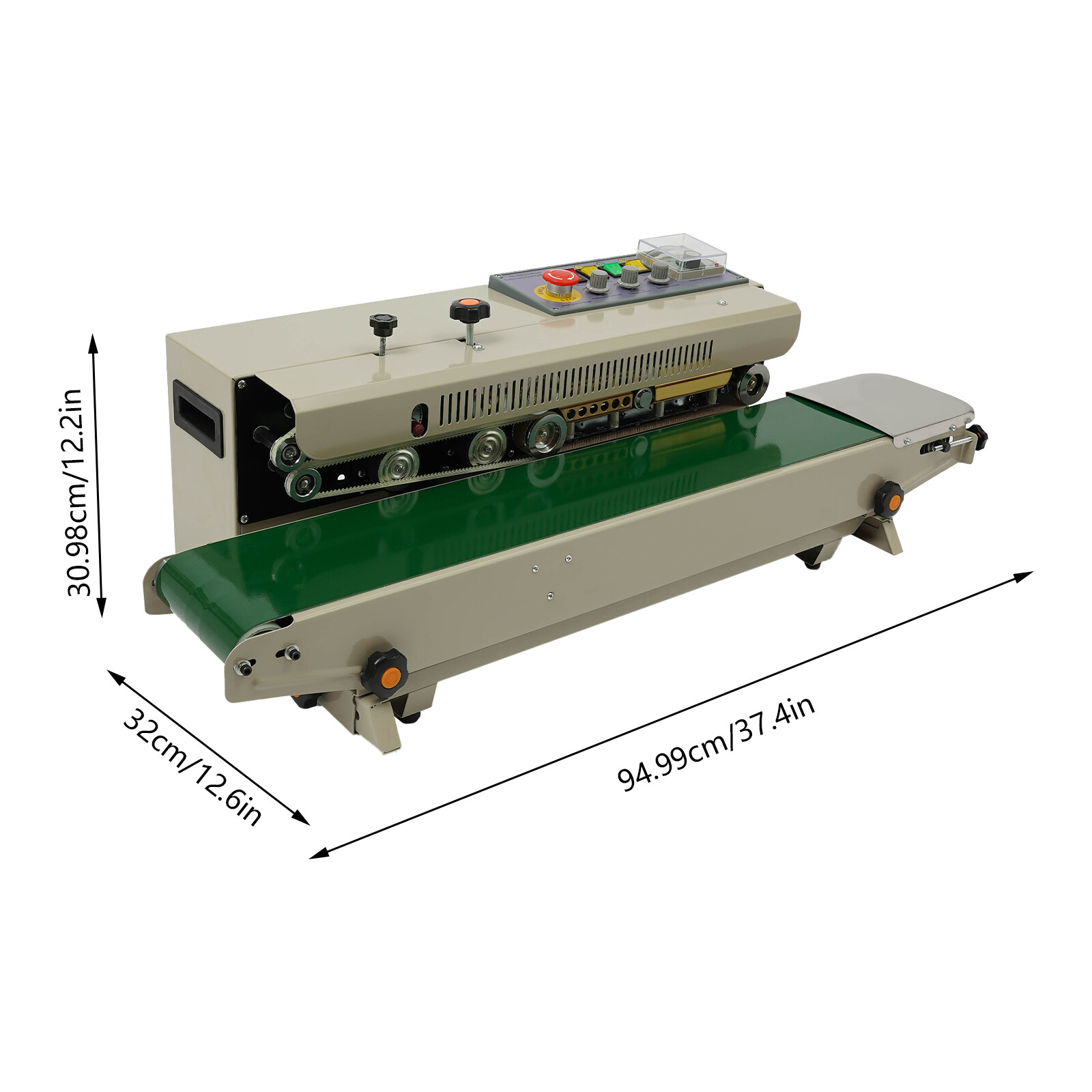 850W Heat Sealer Machine Automatic Continuous Heat Sealing Machine W/2 Handrails
