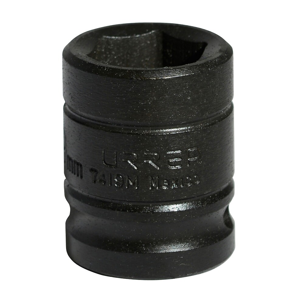 URREA 7419M 1/2″ Drive Black Standard Impact Socket 6 Point 19 mm