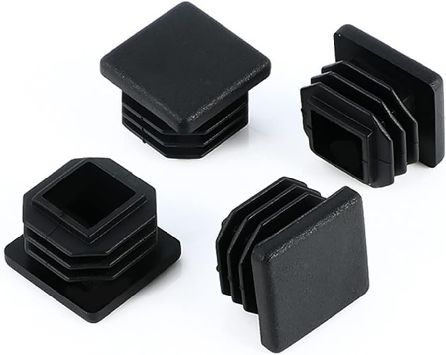 1.5 Inch Square Plastic End Caps for Tubing – 4 Pack, Durable & Weatherproof
