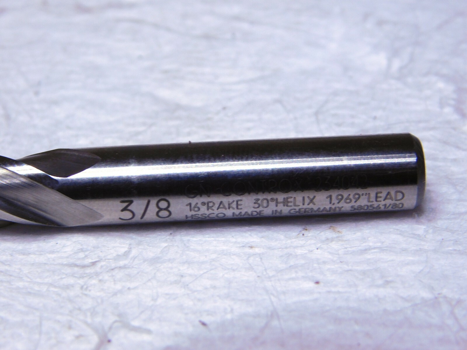 Controx HSSCO Corner Radius End Mill 3/8Dia .060 Radius 1.5LOC 234042.060R