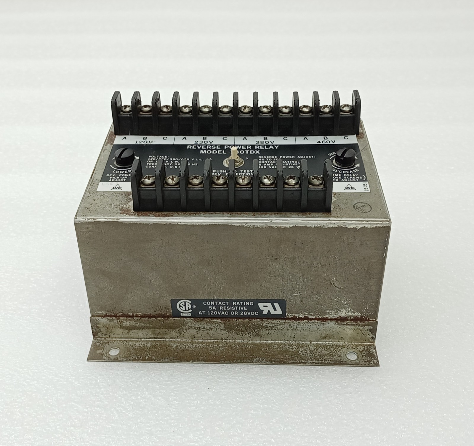 Wilmar Electronics 730TDX Reverse Power Relay 50-500Hz , 120V-460V , 0-5A