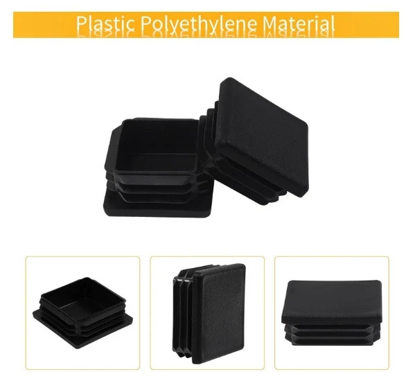 , 2 Inch 2×2 Square Tube End Cap Plastic Plugs 12 Pack, 2 Inch 2×2 Square Tubing