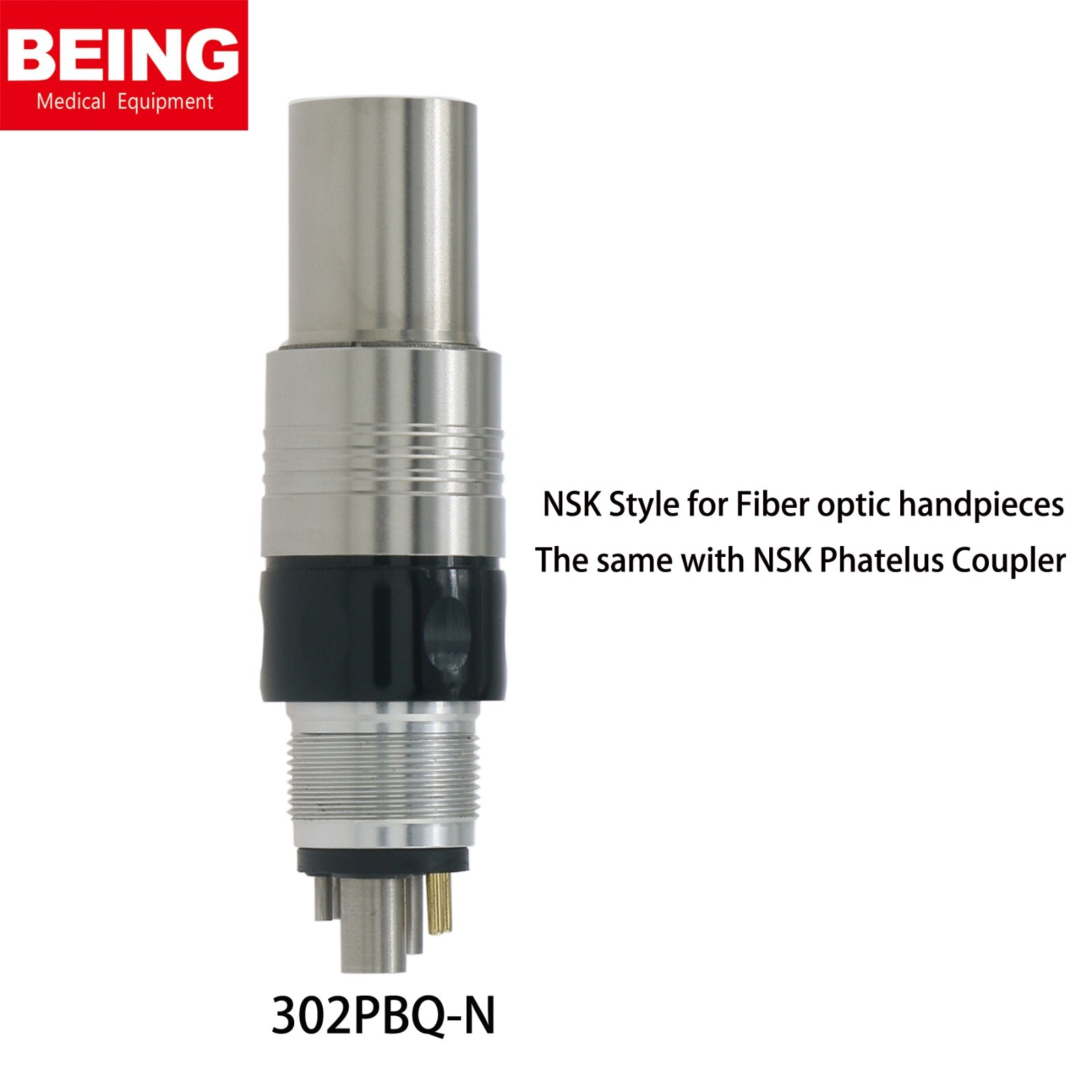 US BEING NSK KAVO Fit Dental LED Fiber Optic High Speed Coupling Adapter 4/6Hole