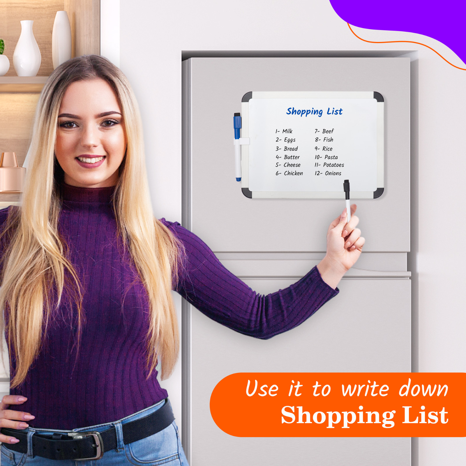 Magnetic Dry Erase Board 8 5 x 11 Inches Small White Board with Markers