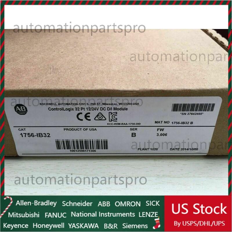 AB New Factory Sealed 1756-IB32 SER B ControlLogix 32 Pt D/I Module 1756IB32