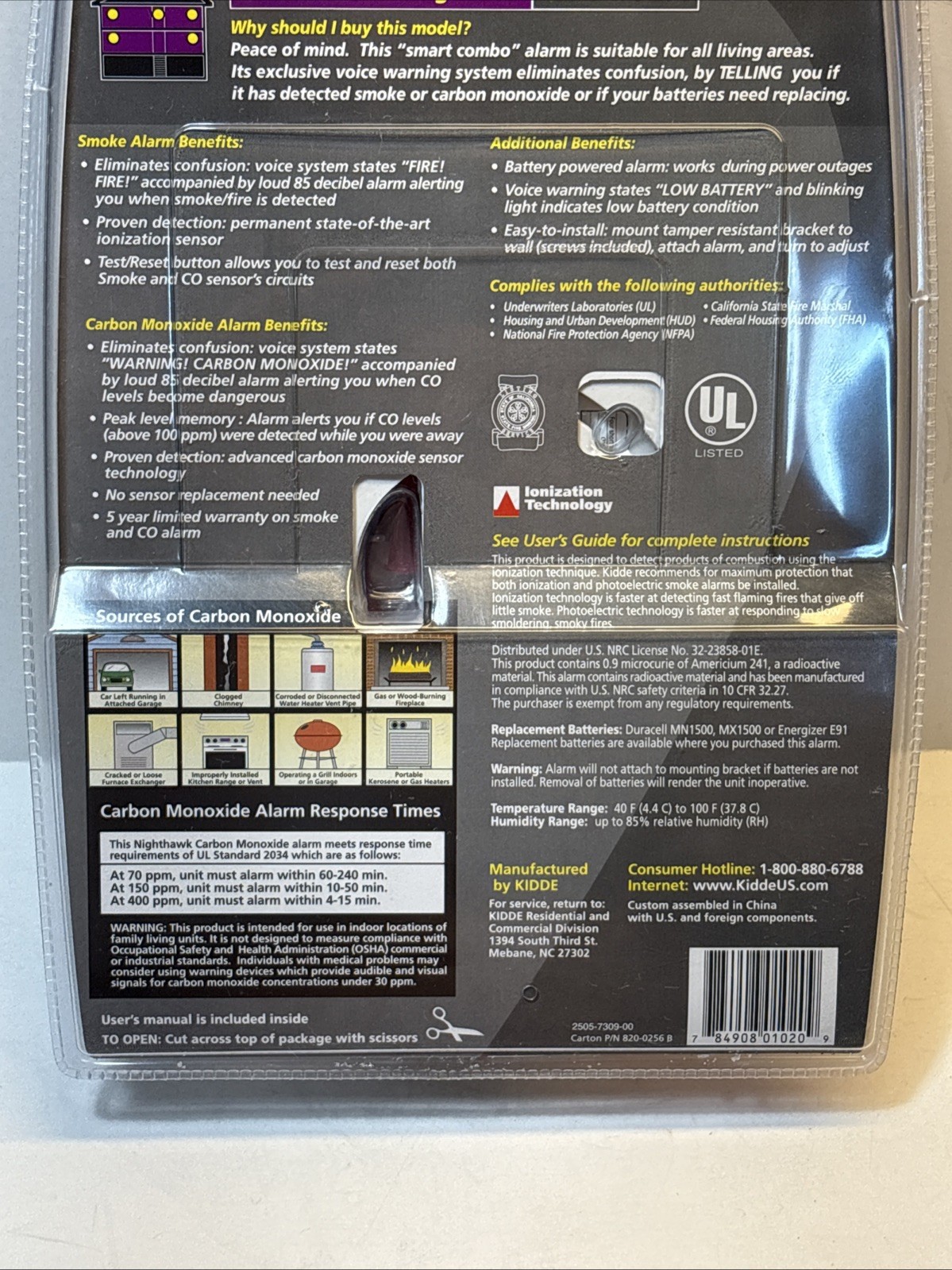 Kidde Nighthawk Smoke & Carbon Monoxide Voice Alarm