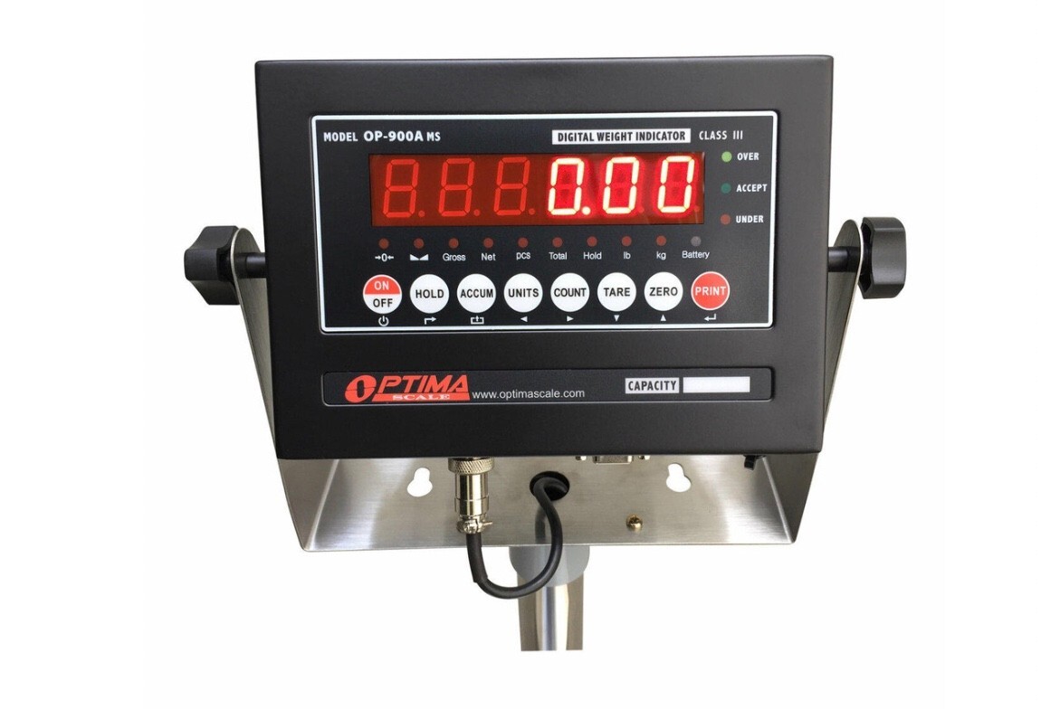 Optima OP-900B-02 Mild Steel LCD Indicator RS-232 Port & Rechargeable Battery