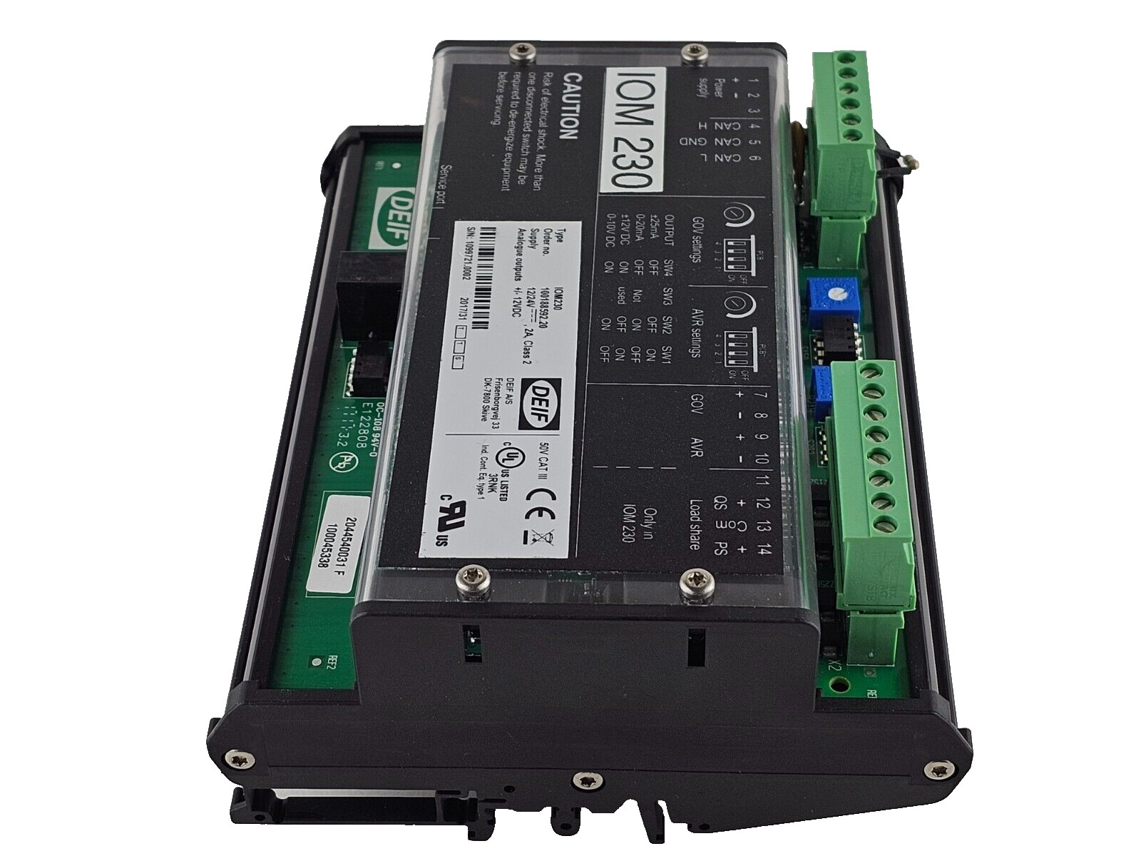 DEIF IOM-230 Analog Interface Generator Controller, 12/24VDC IOM230