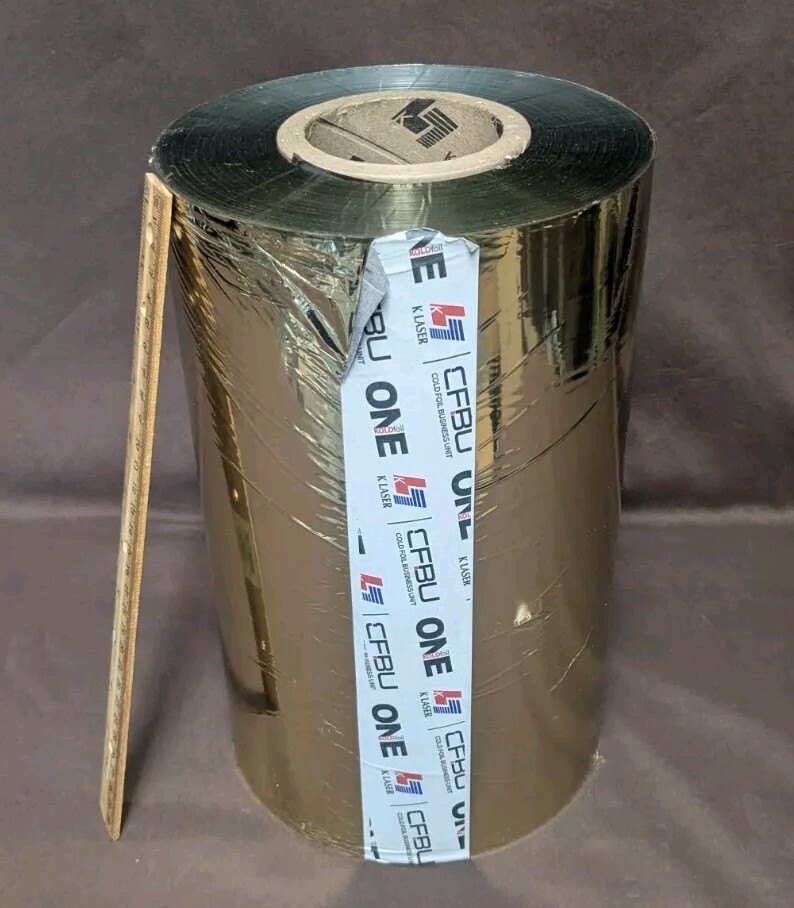 Cold Foil Goldfoil Roll, 12″ Gold K Laser Printing Foil