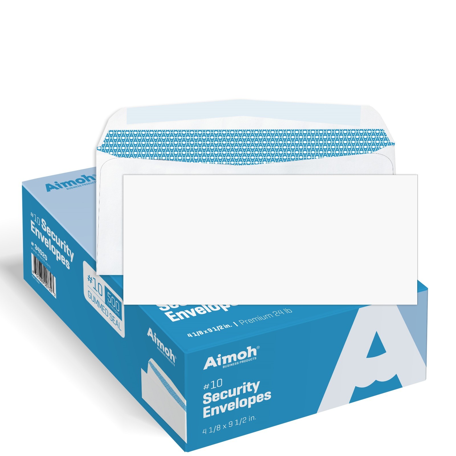 500#10 Security White Envelopes – GUMMED Seal, Windowless Design, Premium Securi
