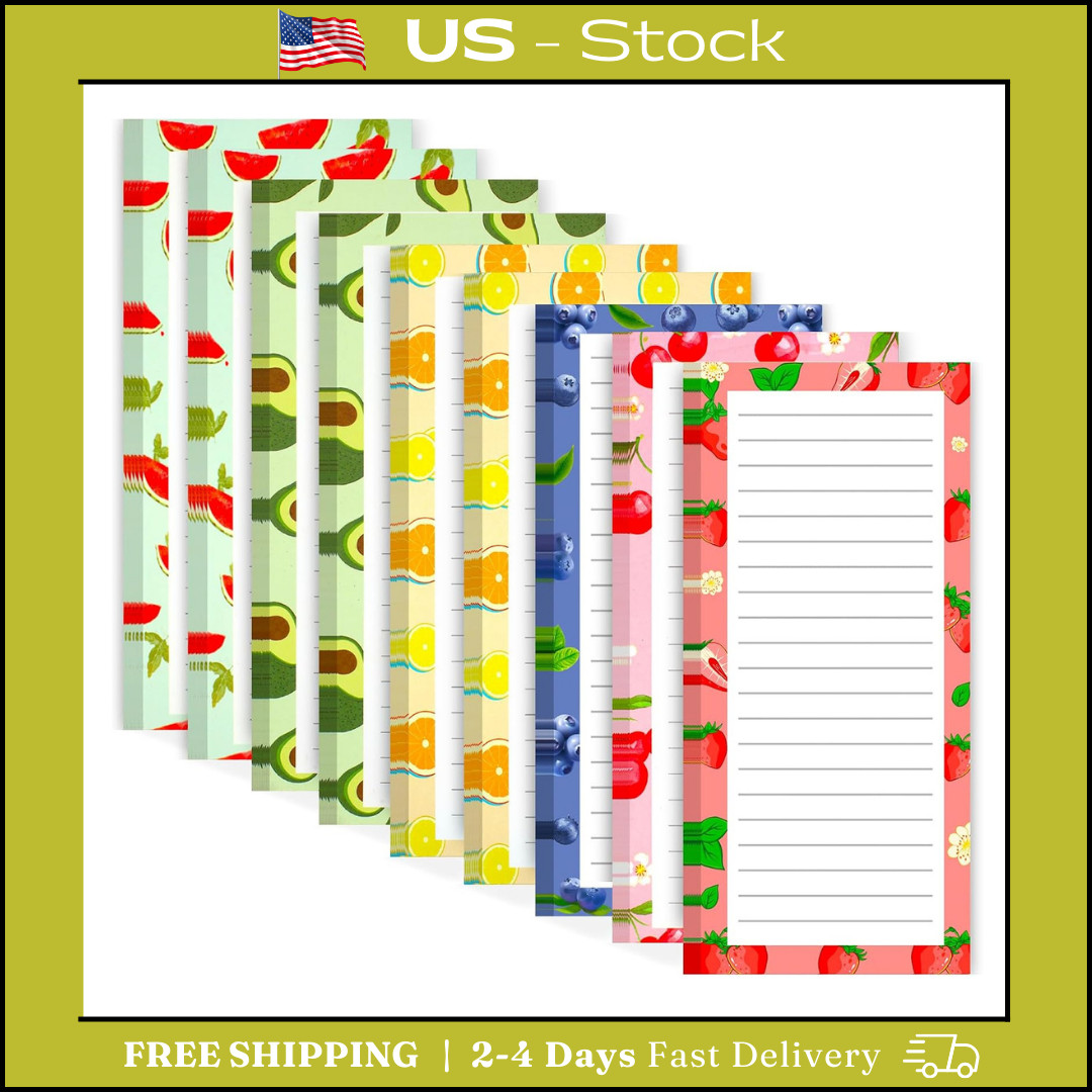 8+1 Pack Magnetic Grocery List Notepads Shopping Lists Pads for Refrigerator Fri