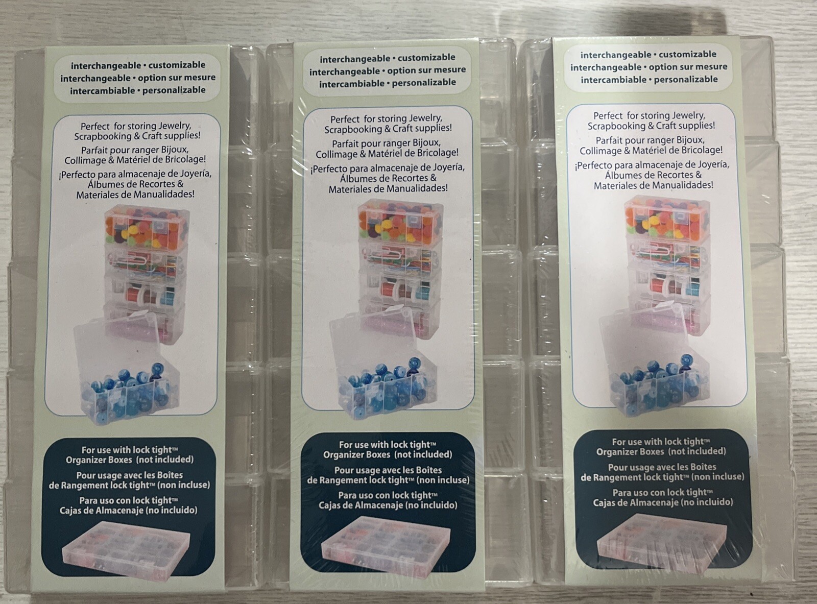 Darice Stackable Compartments, 5 Pieces Each, 3-Pack, For Jewelry Crafts & More
