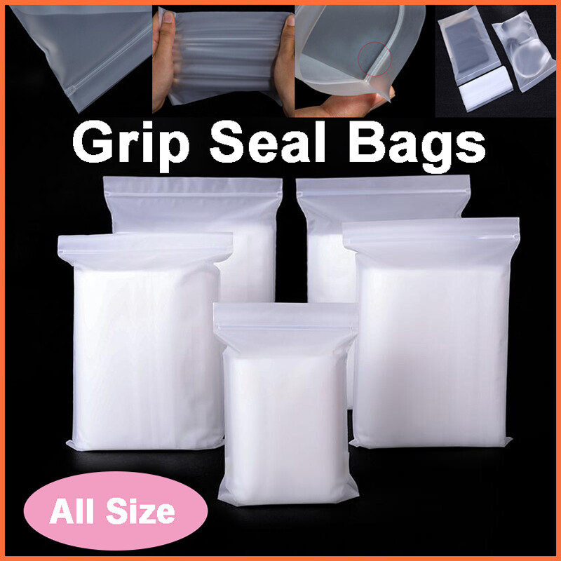 100 Grip Seal Bags Clear Small Plastic Bag Resealable Zip Lock Self Seal Baggies