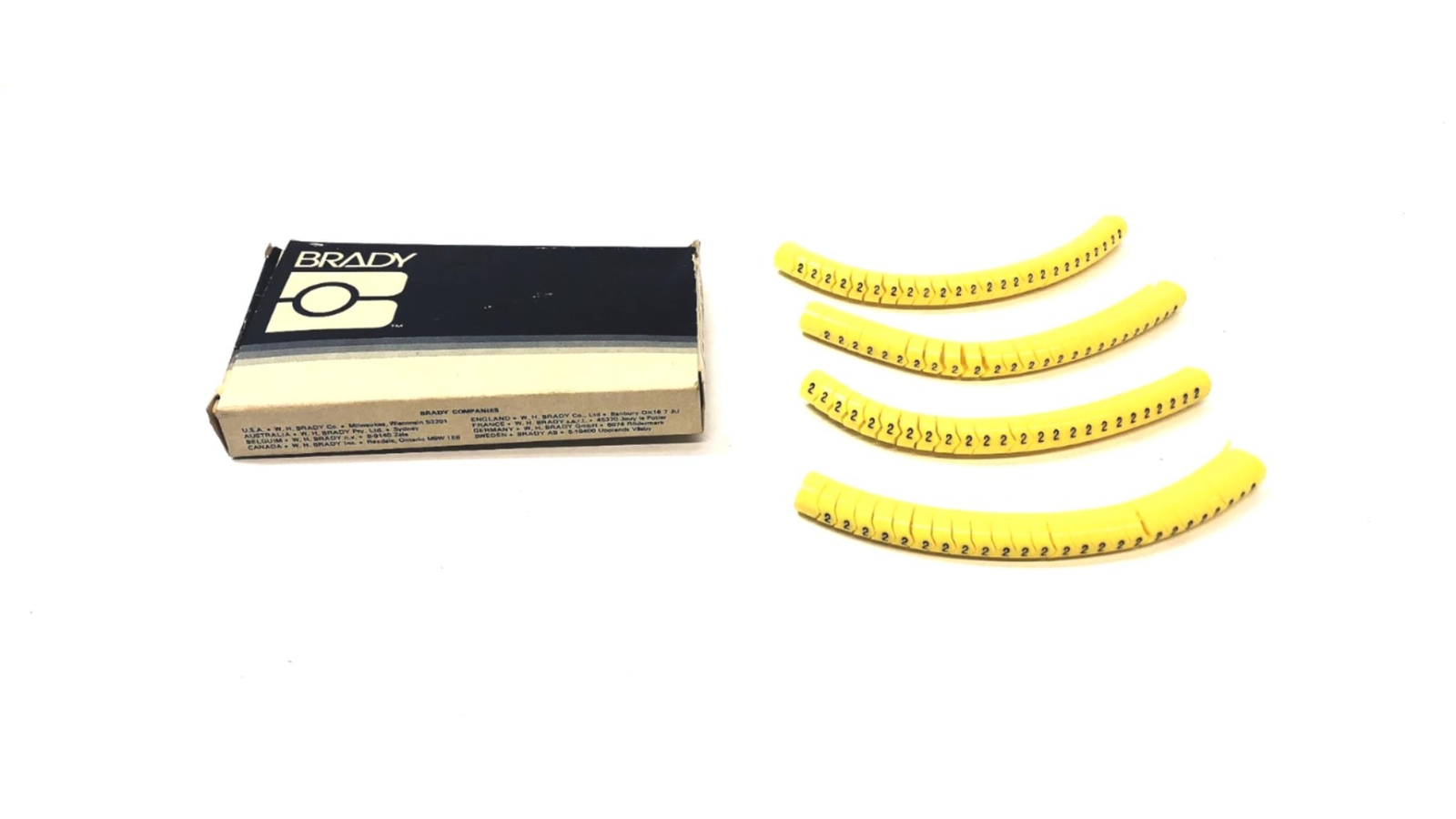 Brady Box of (100pcs) Omni-Grip Sleeve Wire Markers OG2Y-1 (66402) NOS