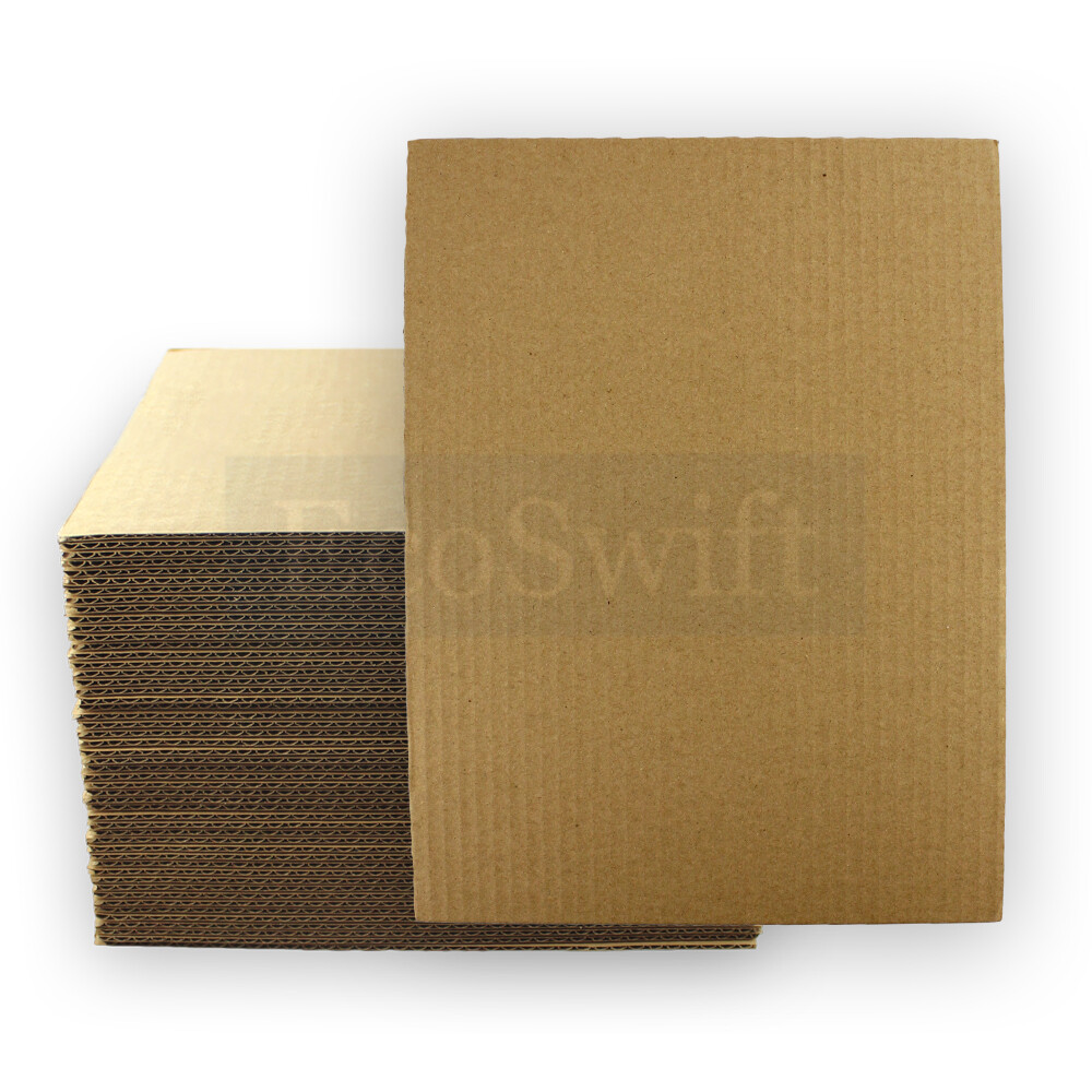 100 6×9 EcoSwift Corrugated Cardboard Pads Filler Inserts Sheet 1/8″ Thick 6 x 9
