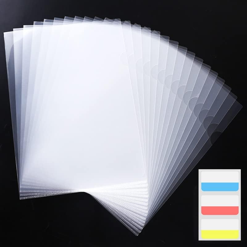 100 Pack Document Clear Plastic Folder Copy Safe Project Pocket Ltype US Letter