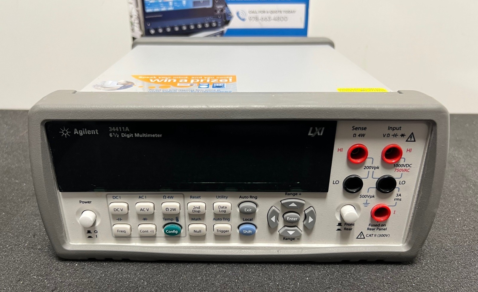 HP/AGILENT/KEYSIGHT 34411A 6.5 DIGIT DIGITAL MULTIMETER, CALIBRATED TIL 03/2027!