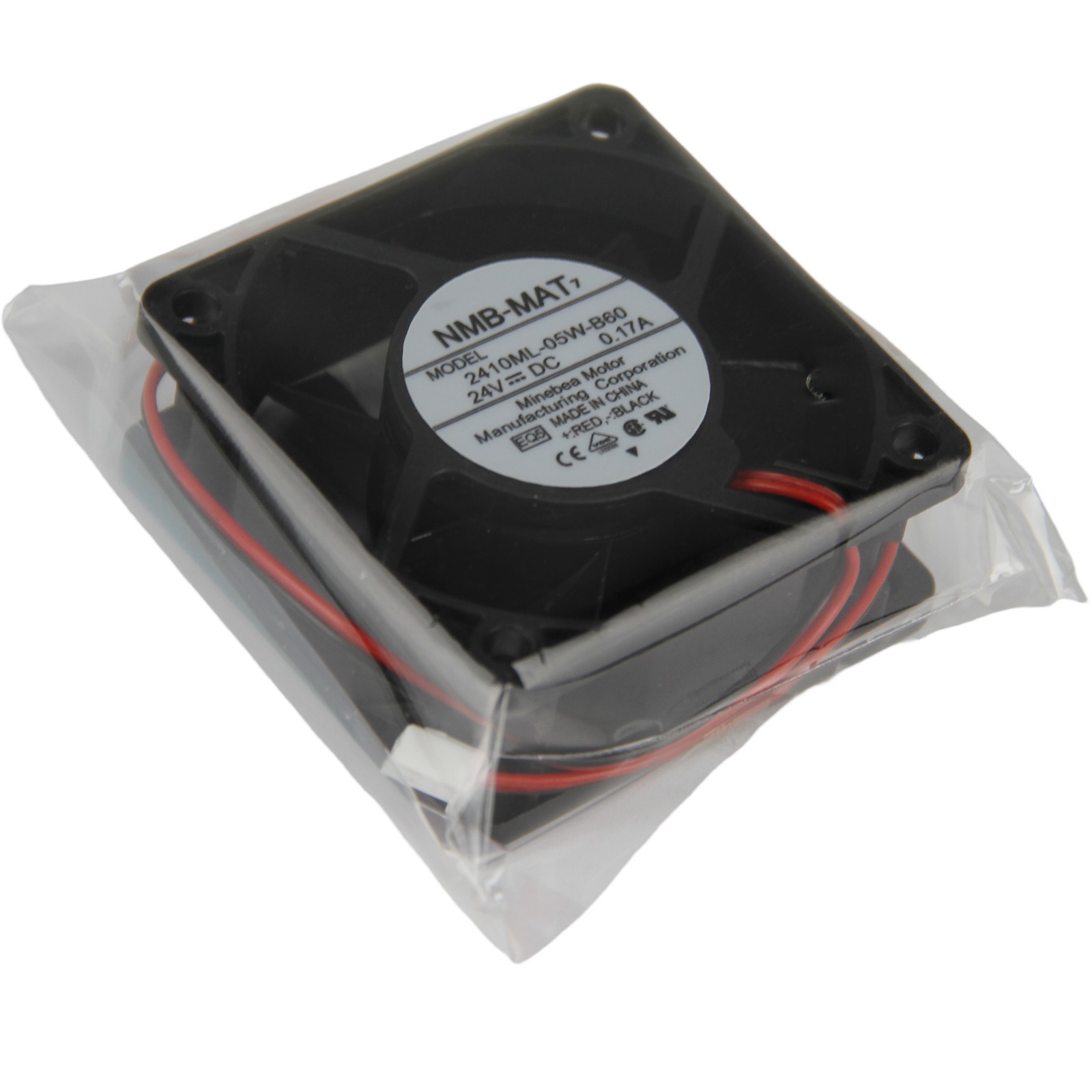 4PCS For NMB 2410ML-05W-B60 DC 24V 0.17A Axial flow cooling fan 2pin 6CM 6025
