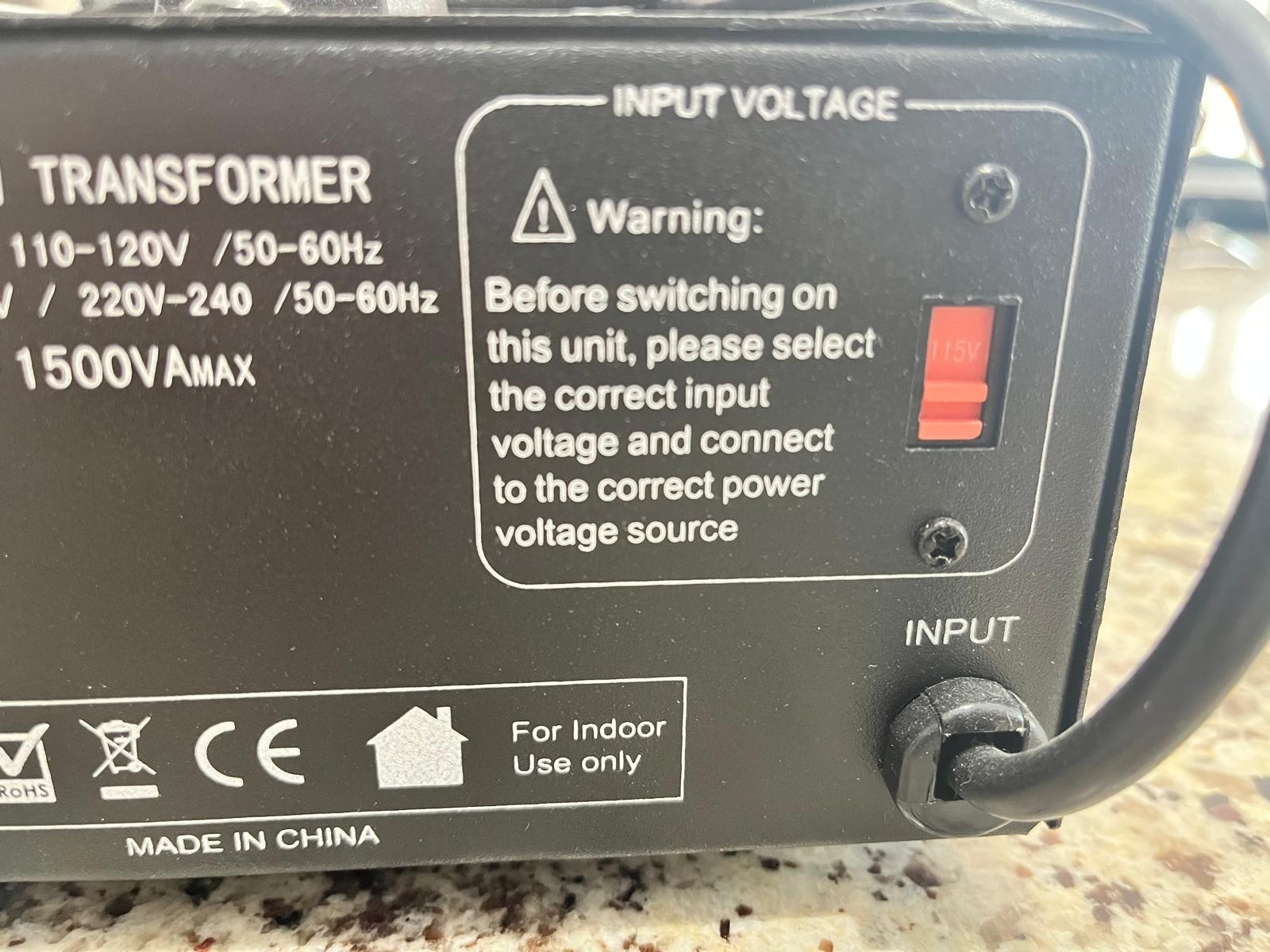 ELC T-1500VA Step Up & Down Transformer 110V-240V