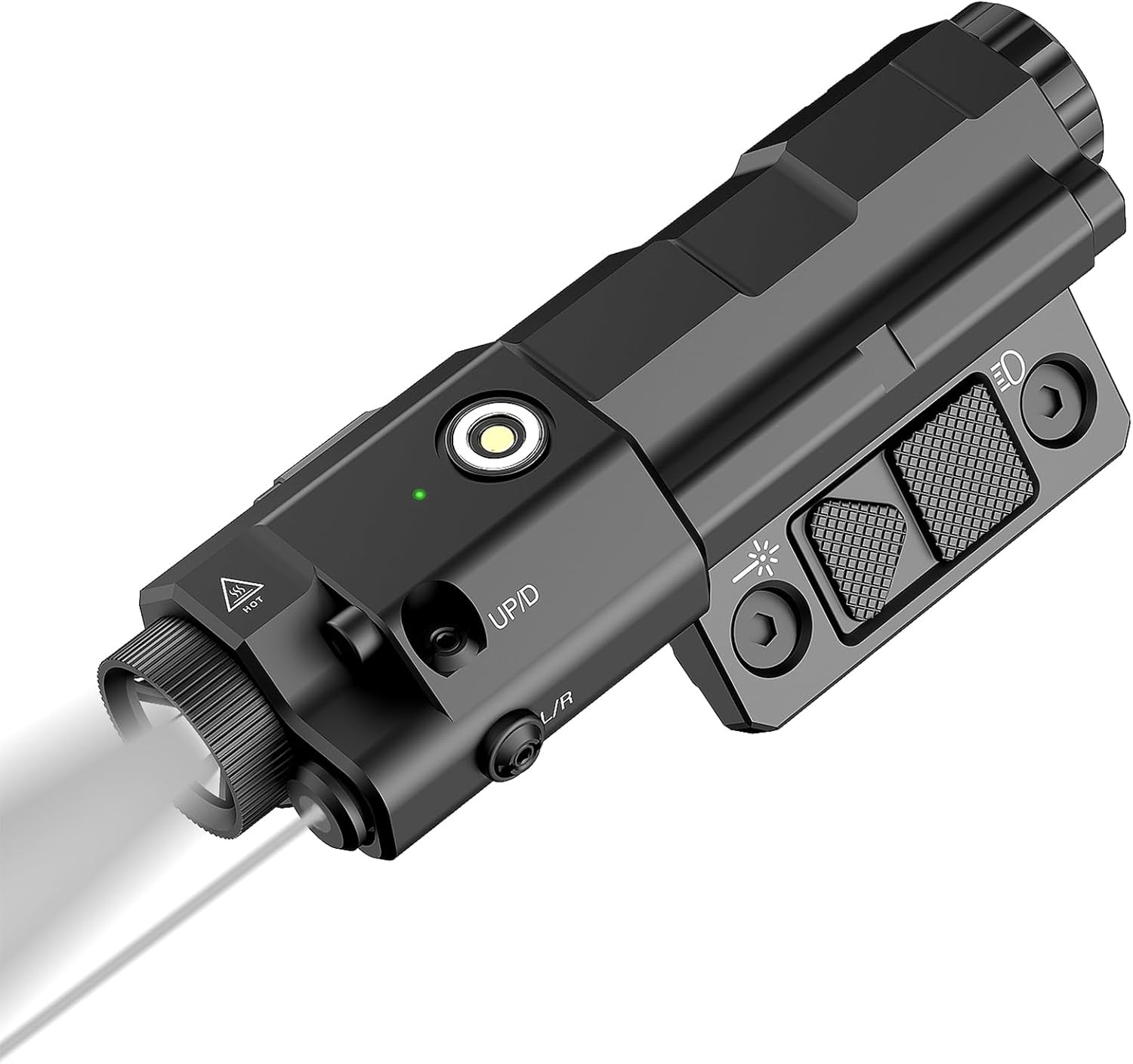 Mlok Picatinny Mounted 940nm IR Illuminator Flashlight Laser Combo Black