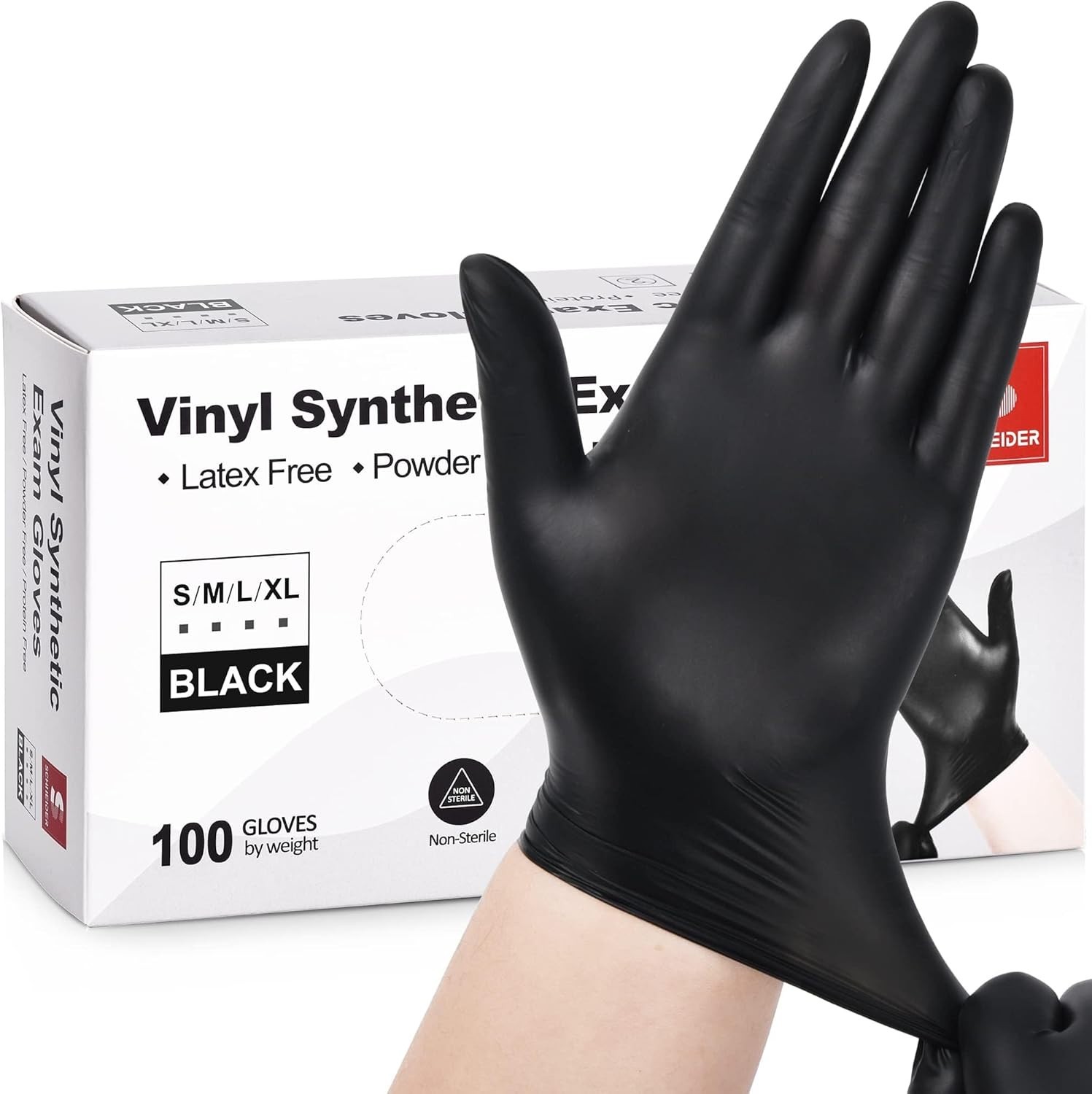 Ultra Thin 4-Mil Black Vinyl Gloves – Powder-Free, Ideal for Cooking & Cleaning