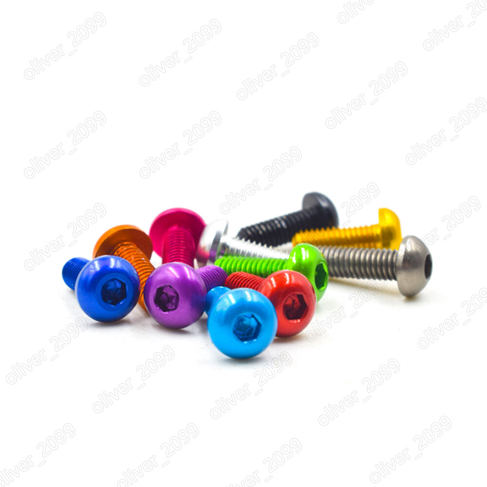 Colorful Aluminum 7075 Hex Socket Button Head Screws M3 M4