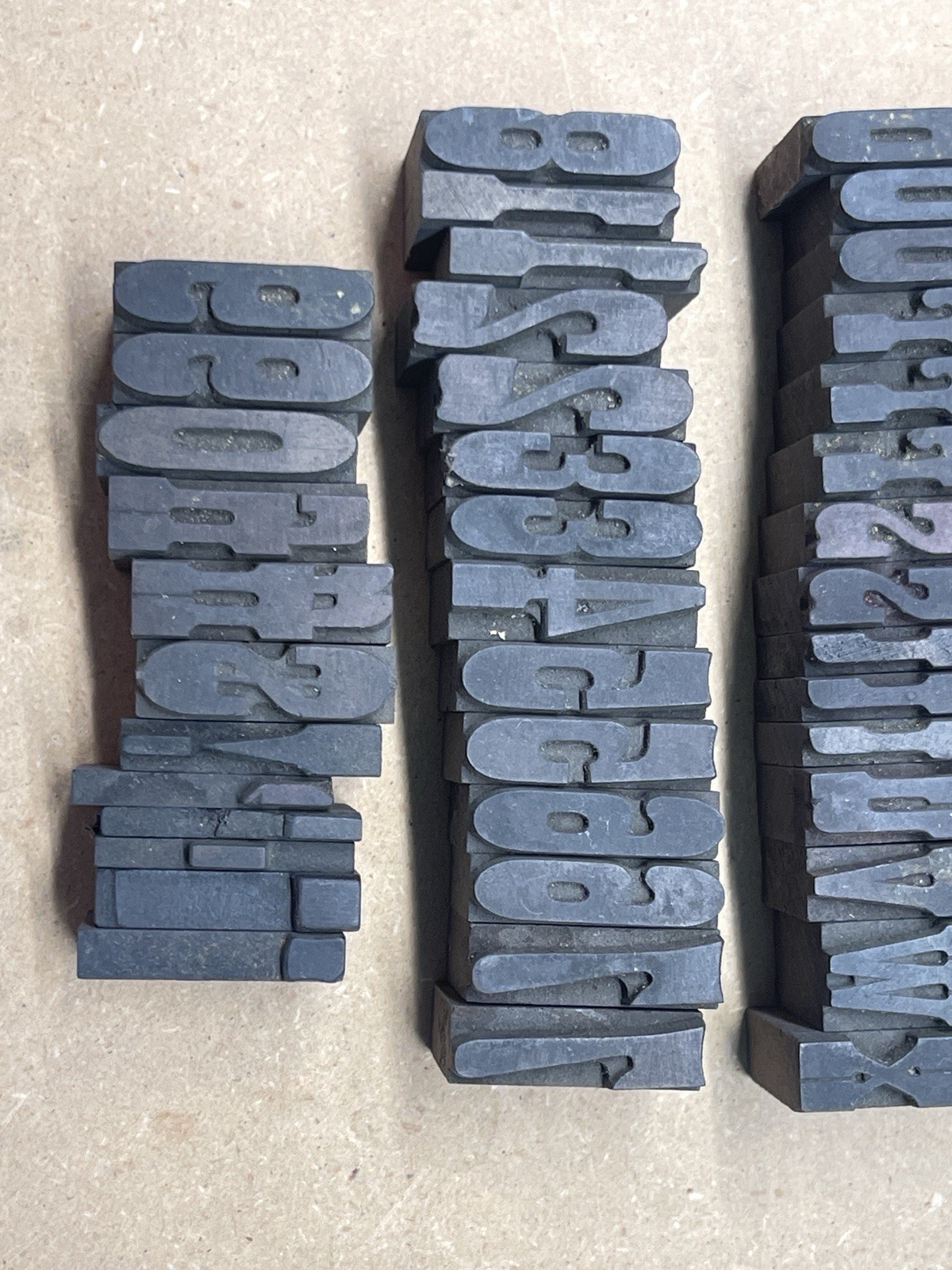 wood print block letters