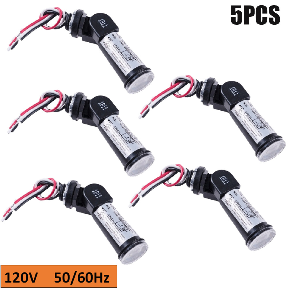5 LED Control Photocell Sensor Dusk to Dawn Outdoor Swivel Photo Cell Light 120V