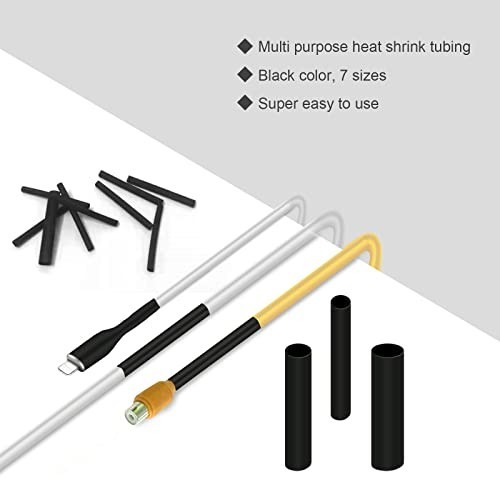 900 PCS Heat Shrink Tubing Kit Marine Grade Black Wire Wrap Assortment Electron