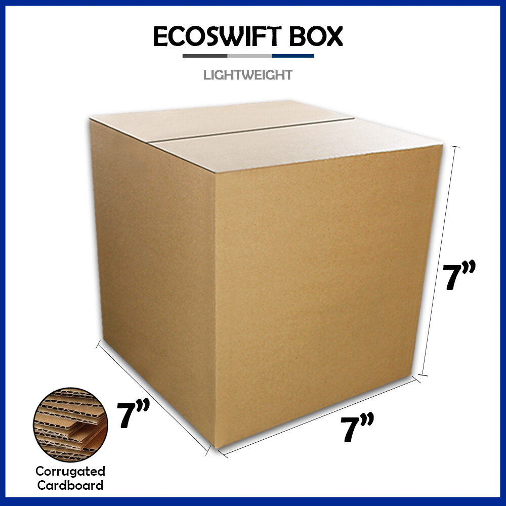 1-Box 7x7x7 “EcoSwift” Brand Cardboard Packing Mailing Shipping Corrugated