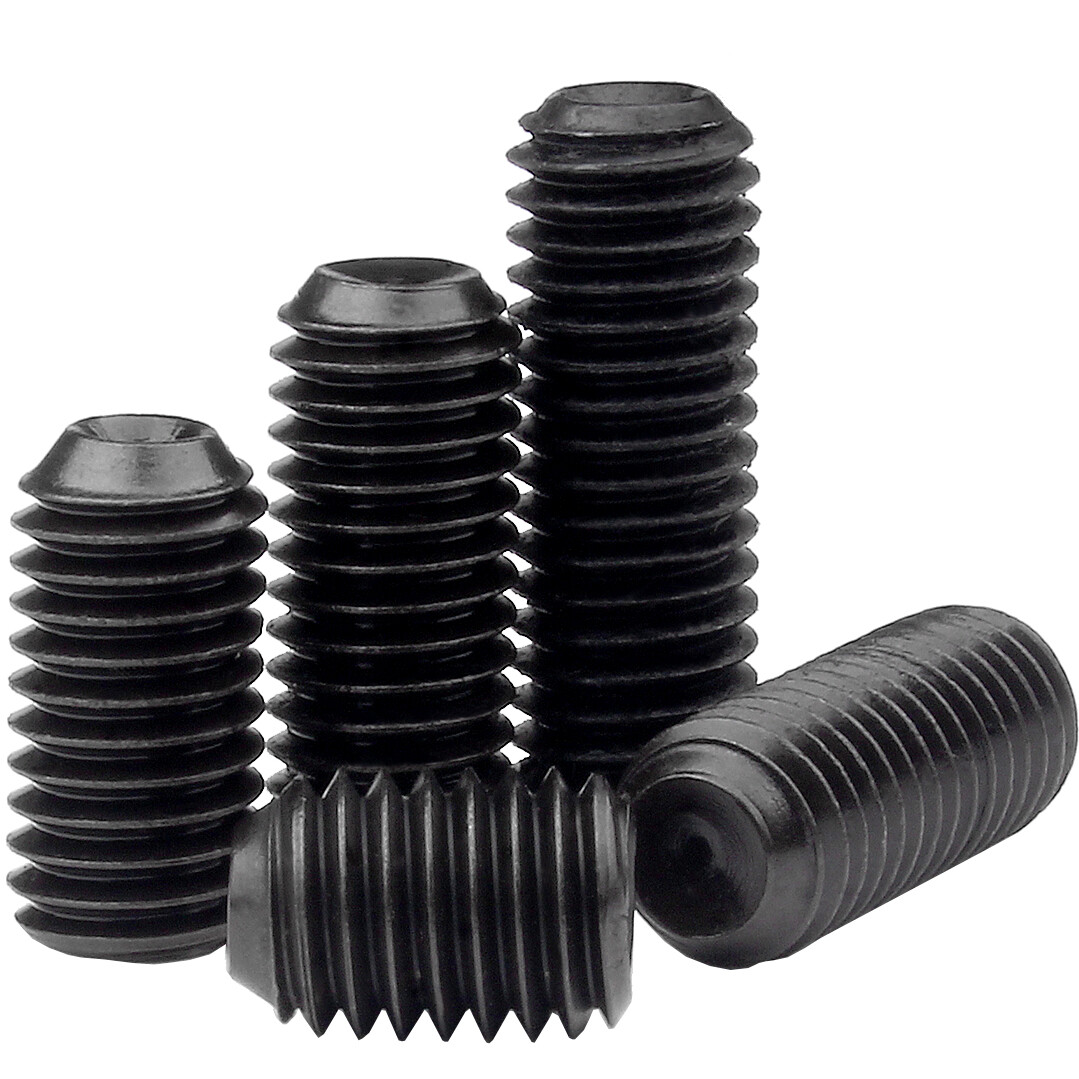 5/16-18 Socket Set Screws w/ Cup Point, Alloy Steel w/ Black Oxide, Coarse